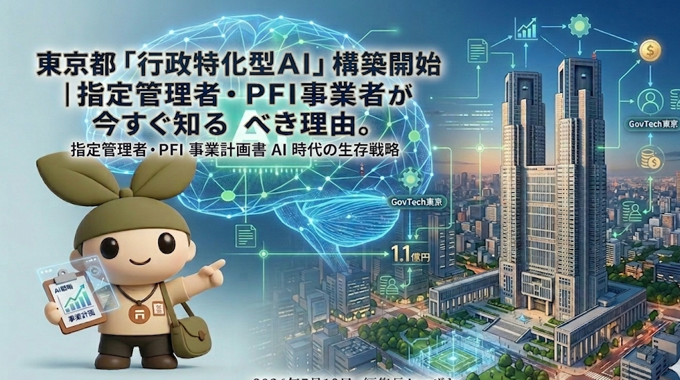 東京都「行政特化型AI」構築開始|指定管理者・PFI事業者が今すぐ知るべき理由